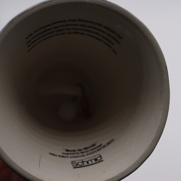 Schmid Bell Boy on Bell Holding Trumpet Horn Bugel Bell Vintage Collectable Bell - Picture 3 of 12